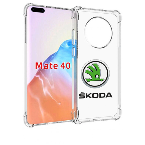 Чехол MyPads skoda-шкода-4 мужской для Huawei Mate 40 / Mate 40E задняя-панель-накладка-бампер