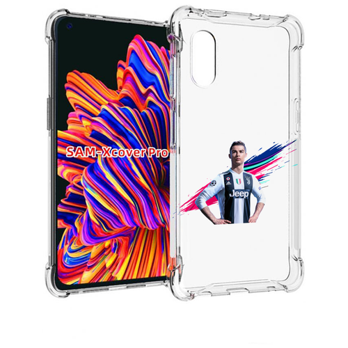 Чехол MyPads fifa-Криштиану-Роналду мужской для Samsung Galaxy Xcover Pro 1 задняя-панель-накладка-бампер