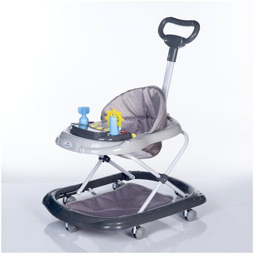 Ходунки с родительской ручкой управления Babyhit Jolly Walk XT, серый