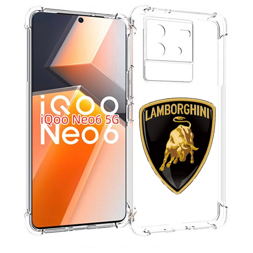 Чехол MyPads lamborghini-ламборгини-2 для Vivo iQoo Neo 6 5G задняя-панель-накладка-бампер