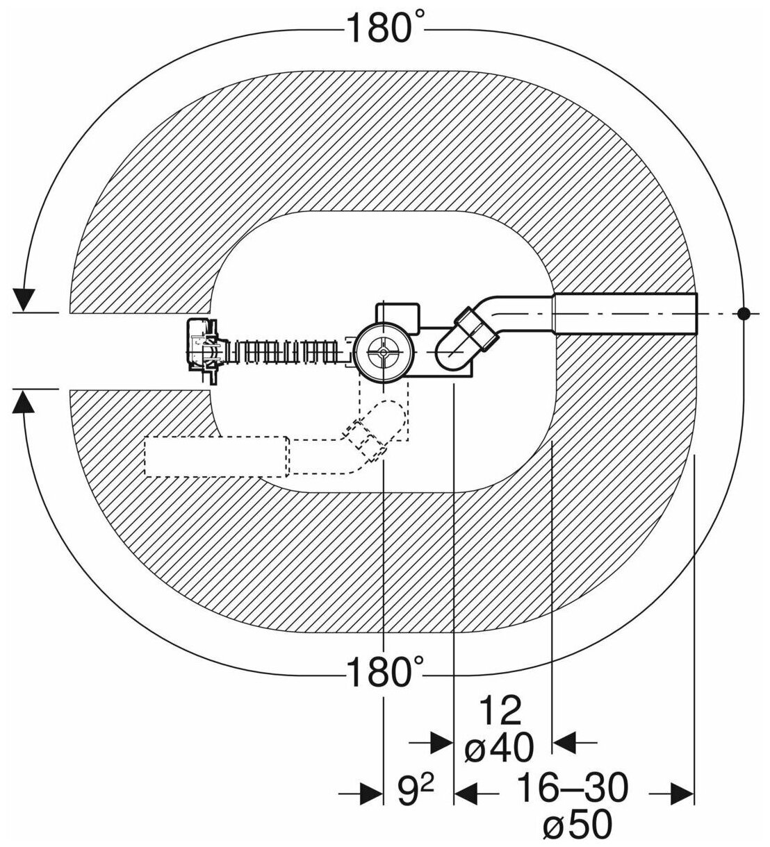 Слив-перелив для ванны, полуавтомат Geberit 150.518.21.6 - фотография № 4