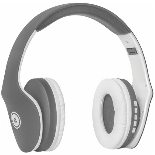 Наушники с микрофоном гарнитура DEFENDER FREEMOTION B525 Bluetooth беспроводные серые с белым 129000₽