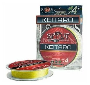 Леска плетеная Sprut Keitaro Ultimate X 4 Fluo Yellow 0.12 140м