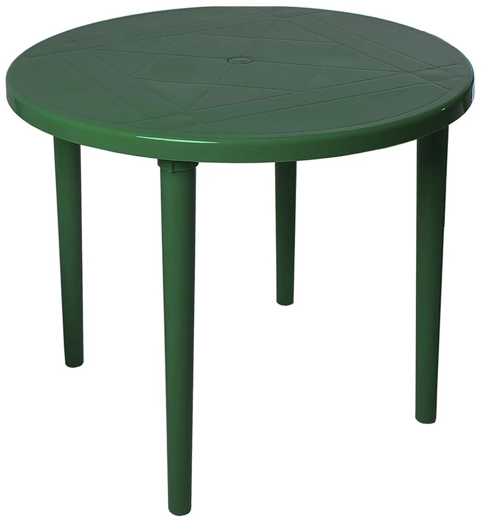 Стол пластиковый круглый Стандарт Пластик d 90 см темно-зеленый
