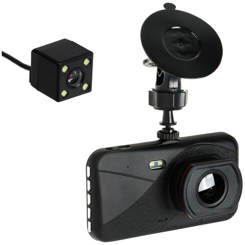 Cartage Видеорегистратор Cartage Premium, 2 камеры, HD 1080P, IPS 4, обзор 170°