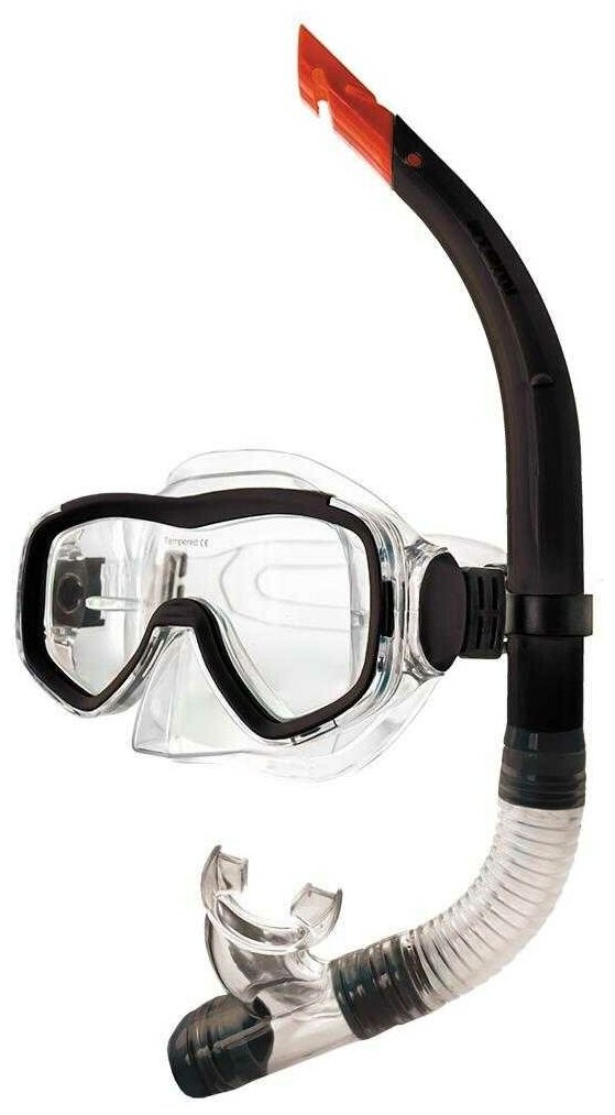ATEMI Набор для плавания маска+трубка чёрный, 24102 00000110427