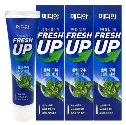 Набор зубных паст Median Fresh-Up Original 3Ea, 120 г - 3 шт (СГ до 11.2024г.)