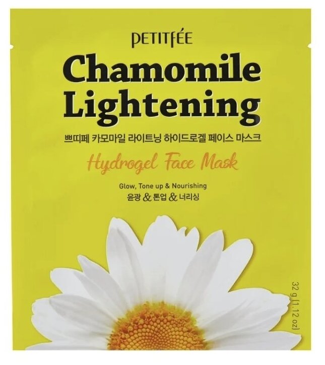 Petitfee - Гидрогелевая маска для лица "Chamomile lightening"