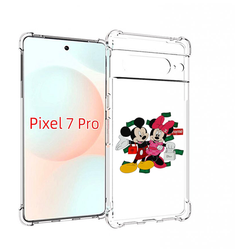 Чехол MyPads модные-микки-маус детский для Google Pixel 7 Pro задняя-панель-накладка-бампер