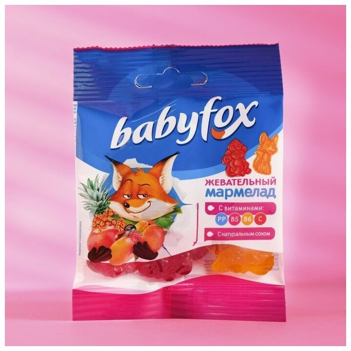 BabyFox Мармелад жевательный с соком ягод и фруктов, 30 г - фотография № 2