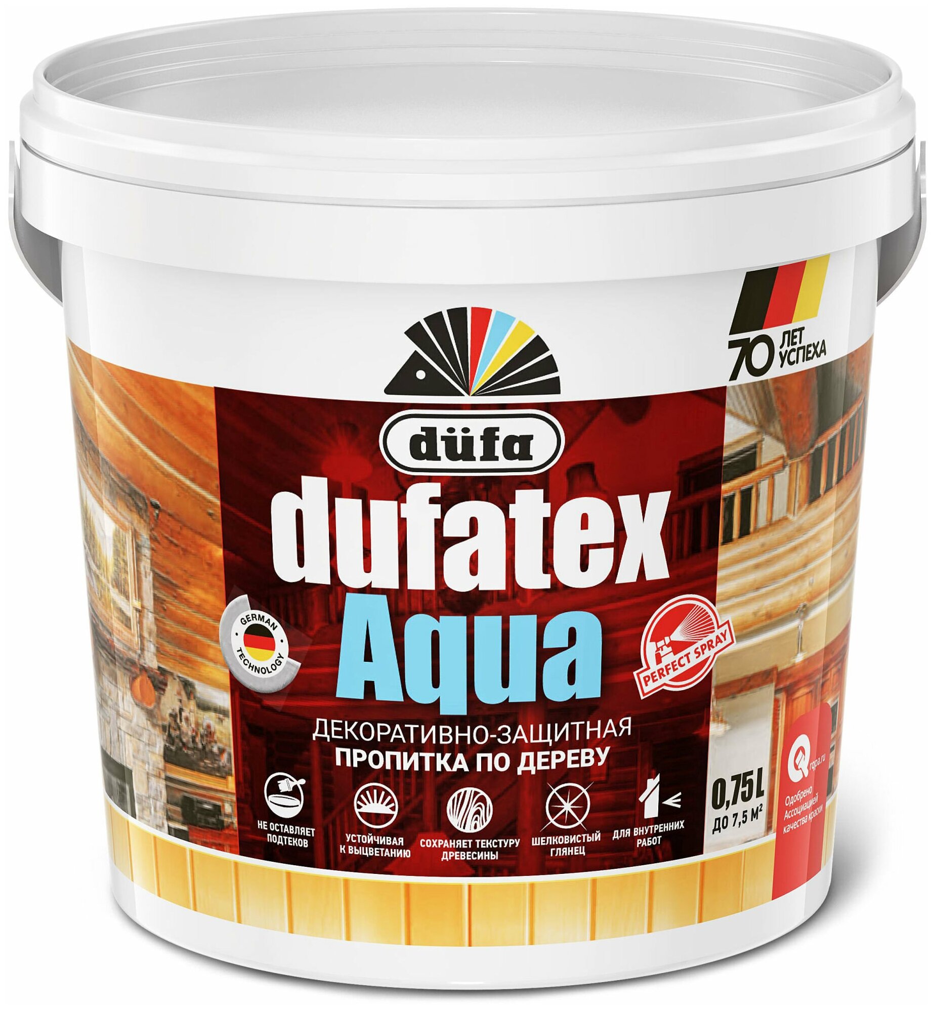 Пропитка для дерева водная прозрачная Dufatex aqua 0.75 л