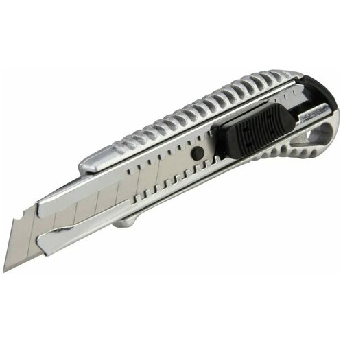 Нож усиленный с выдвижным лезвием Vertextools 18 мм металлический нож с выдвижным лезвием усиленный 18 мм металлический корпус skrab 26724