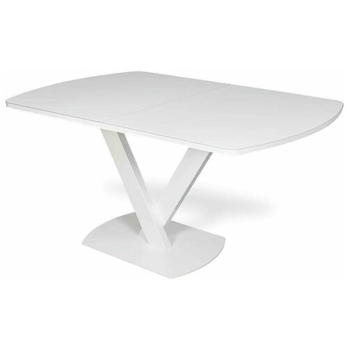 Стол DikLine Vs140 стекло белое/белый