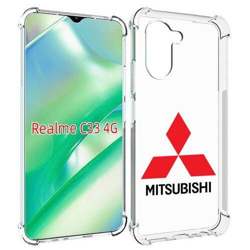 Чехол MyPads mitsubishi-3 для Realme C33 4G задняя-панель-накладка-бампер