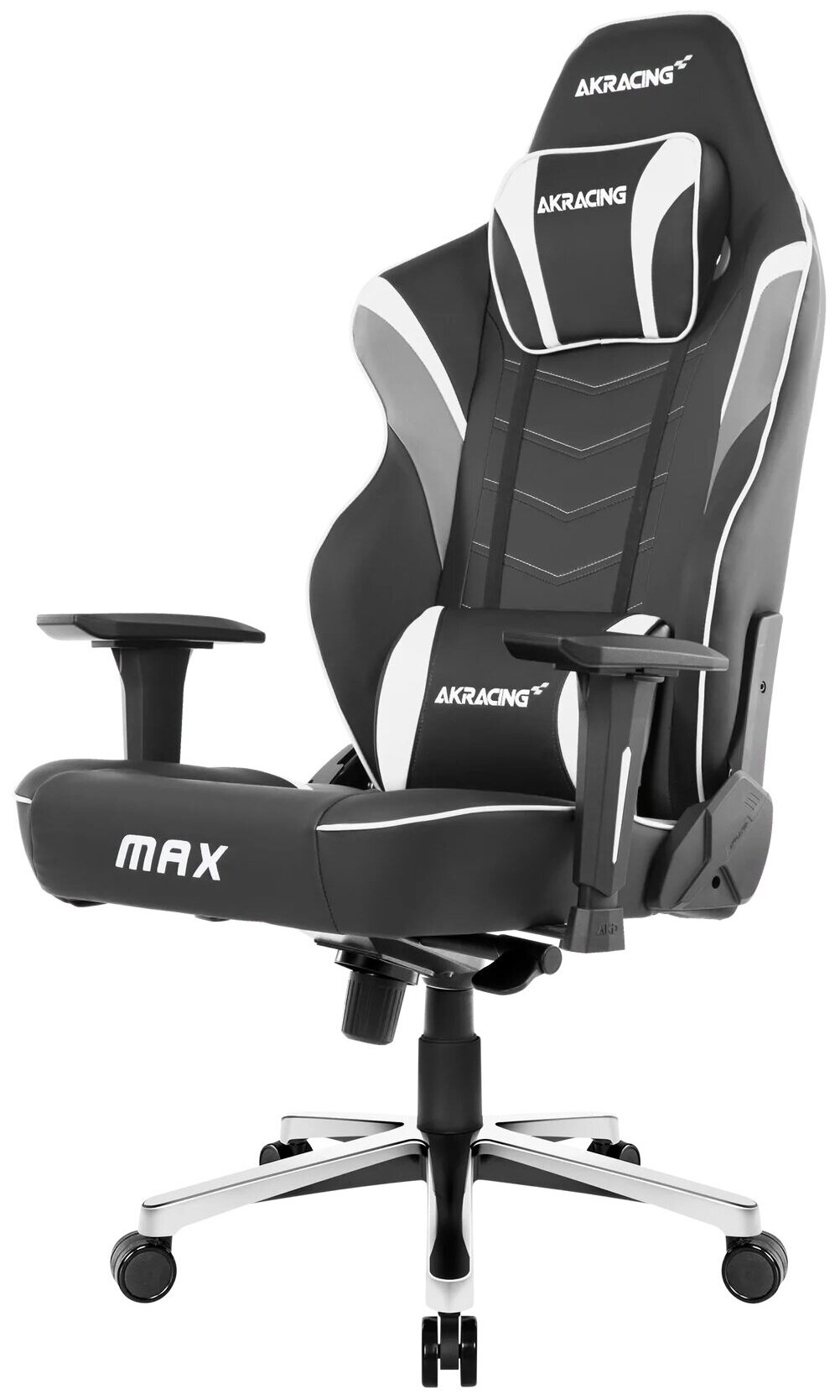 Кресло геймерское AKRACING MAX (AK-MAX-WHITE) black/white - фотография № 1