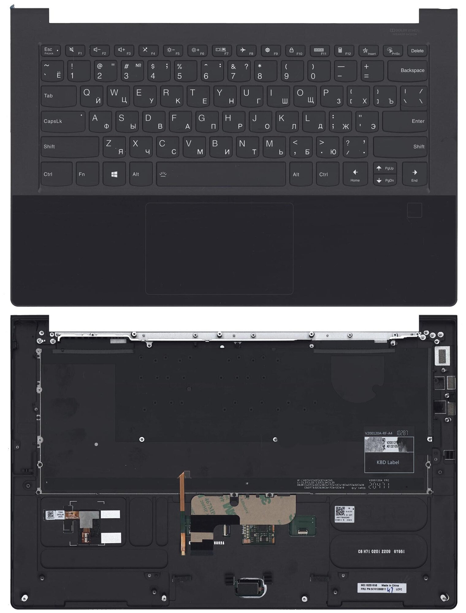 Клавиатура для ноутбука Lenovo Yoga 9 14ITL5 топкейс