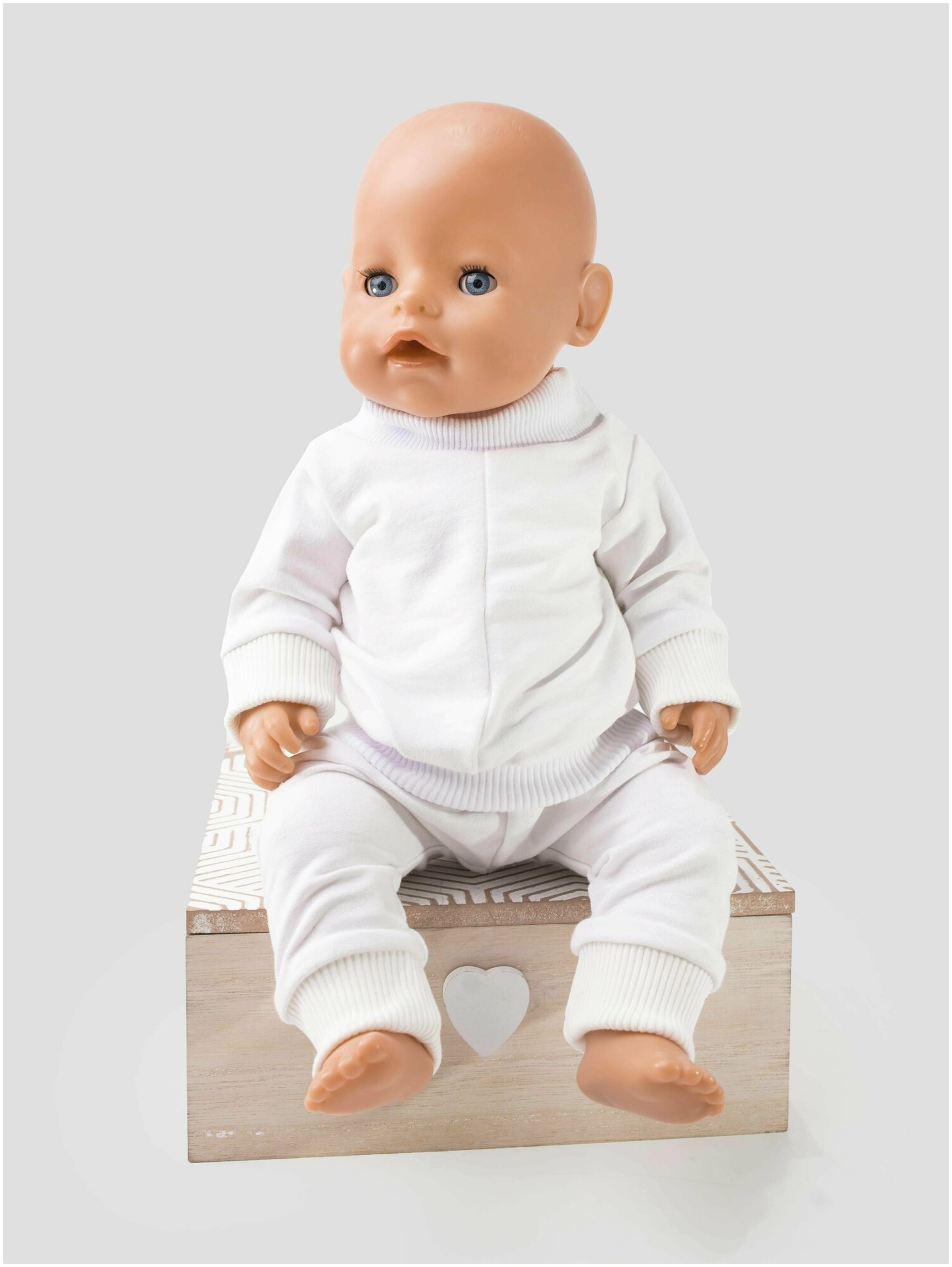 Одежда для куклы Беби Бон (Baby Born) 43см , Rich Line Home Decor, Х-355/Белый