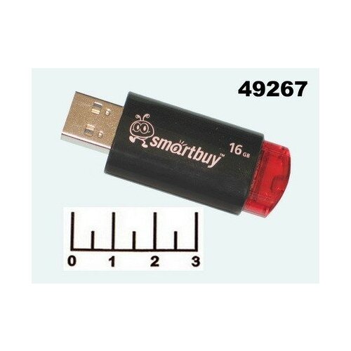 Flash USB 2.0 16Gb Smartbuy Click Series черная/белая