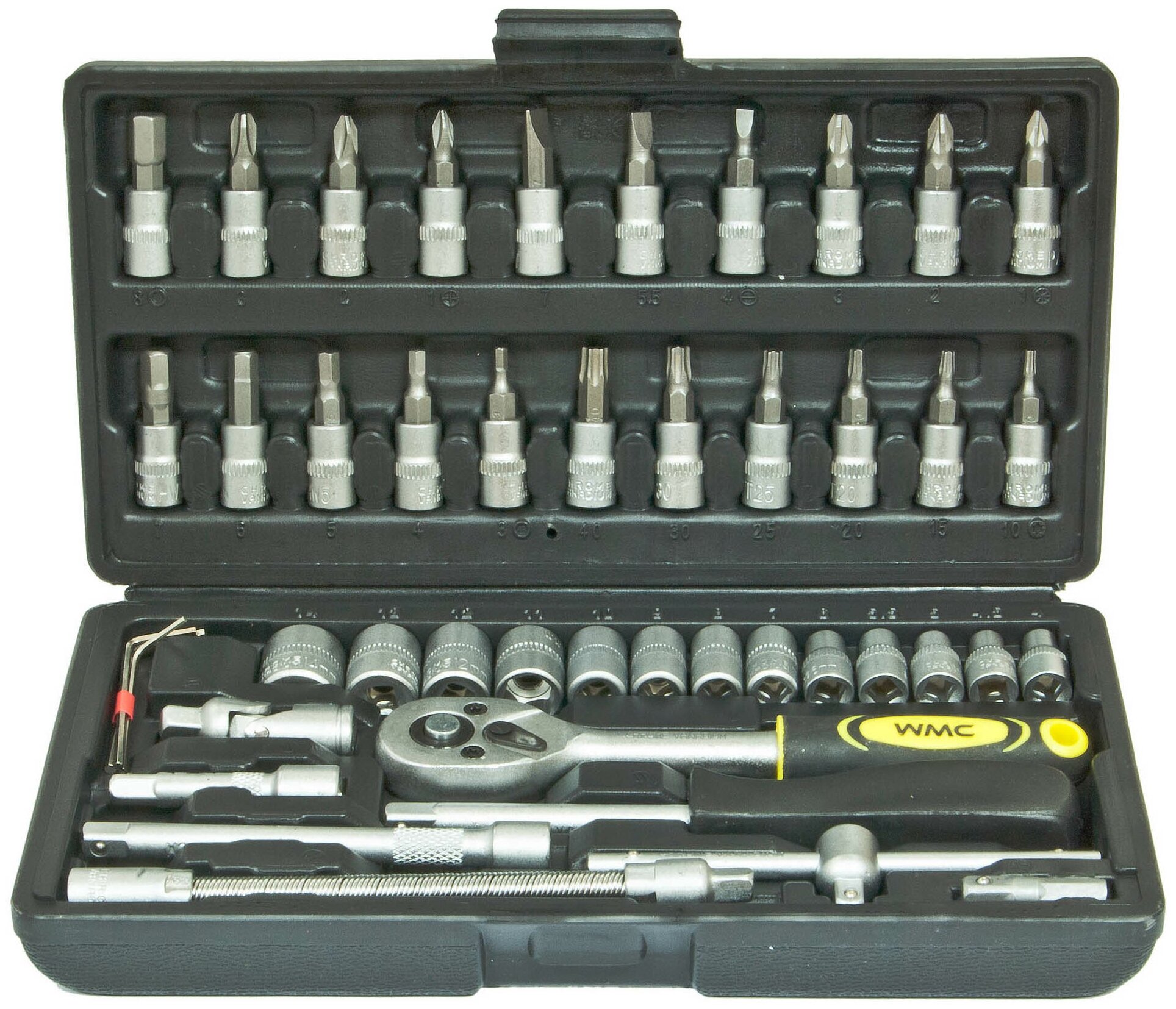 Набор инструмента WMC TOOLS 1/4"DR 46 предметов WMC-2462-5 - фотография № 11