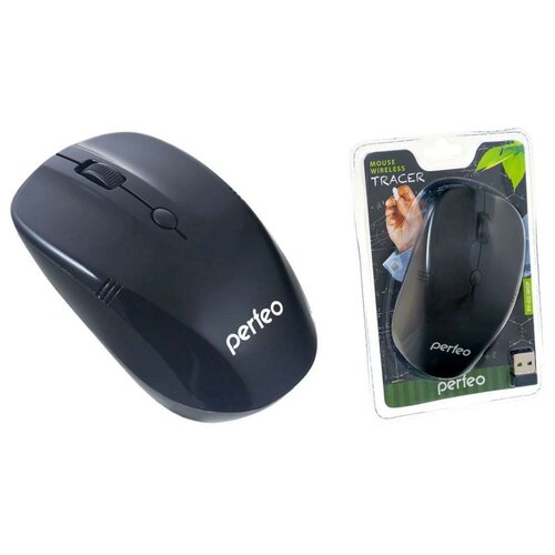 Мышь беспроводная Perfeo TRACER оптическая 4 кн 1200 DPI USB чёрная PF_4144 45000₽