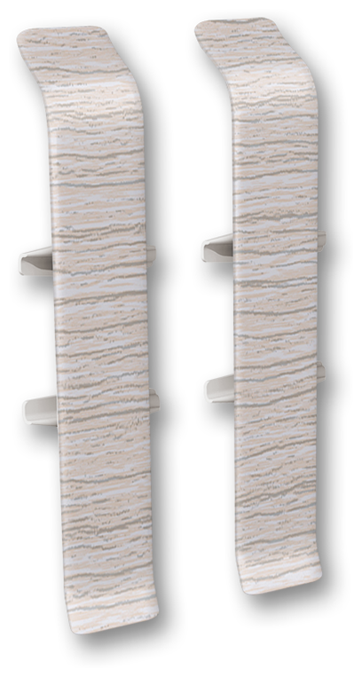 фото Соединитель для плинтуса 85мм Деконика (2шт. во флоупак), 253 Ясень серый