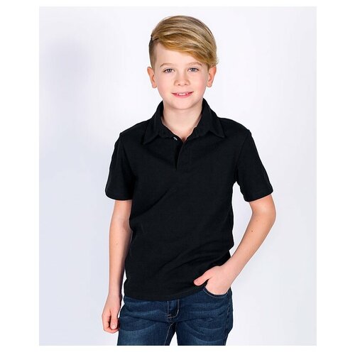 Черная рубашка-поло для мальчика 72745-МШ21 36/146