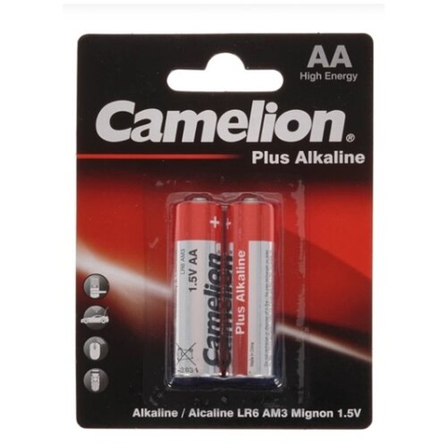 Батарейка 1,5В, емкость 2700мА*ч, Camelion, LR 6 Plus Alkaline BL-2 батарейка camelion aaa lr 03 plus alkaline bl 4 1 5в 4 шт в уп 1 шт