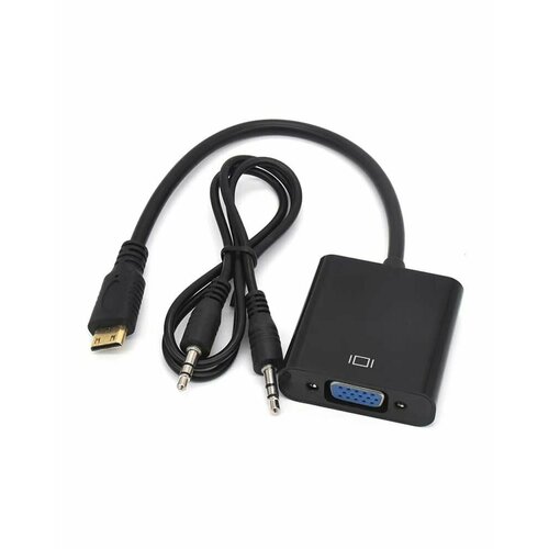 vcom dd491 конвертер vga аудио hdmi Переходник из mini HDMI - VGA (+аудио)