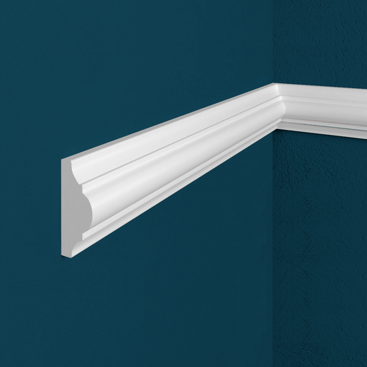 фото Молдинг Perfect Plus полиуретановый 18x40 мм потолочный P04 1.51 широкий декоративный дюрополимер настенный полистирол