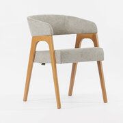 Стул Берн серый элефант ткань, массив бука (цвет натуральное дерево) для дома/для гостиной/для столовой/для кафе/кухонный стул/стул кухонный