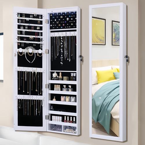 Шкаф зеркало Smart Bird omi 25 можно повесить как на стене так и на двери 37*120cm