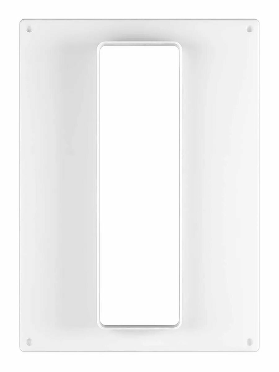 Площадка торцевая ERA 620ПТП, фланец 60х200 мм, 180х250 мм, пластик белый — фото 1