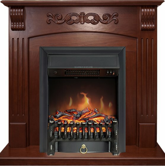 Камин Royal Flame Sorrento угловой Орех с Fobos FX Black
