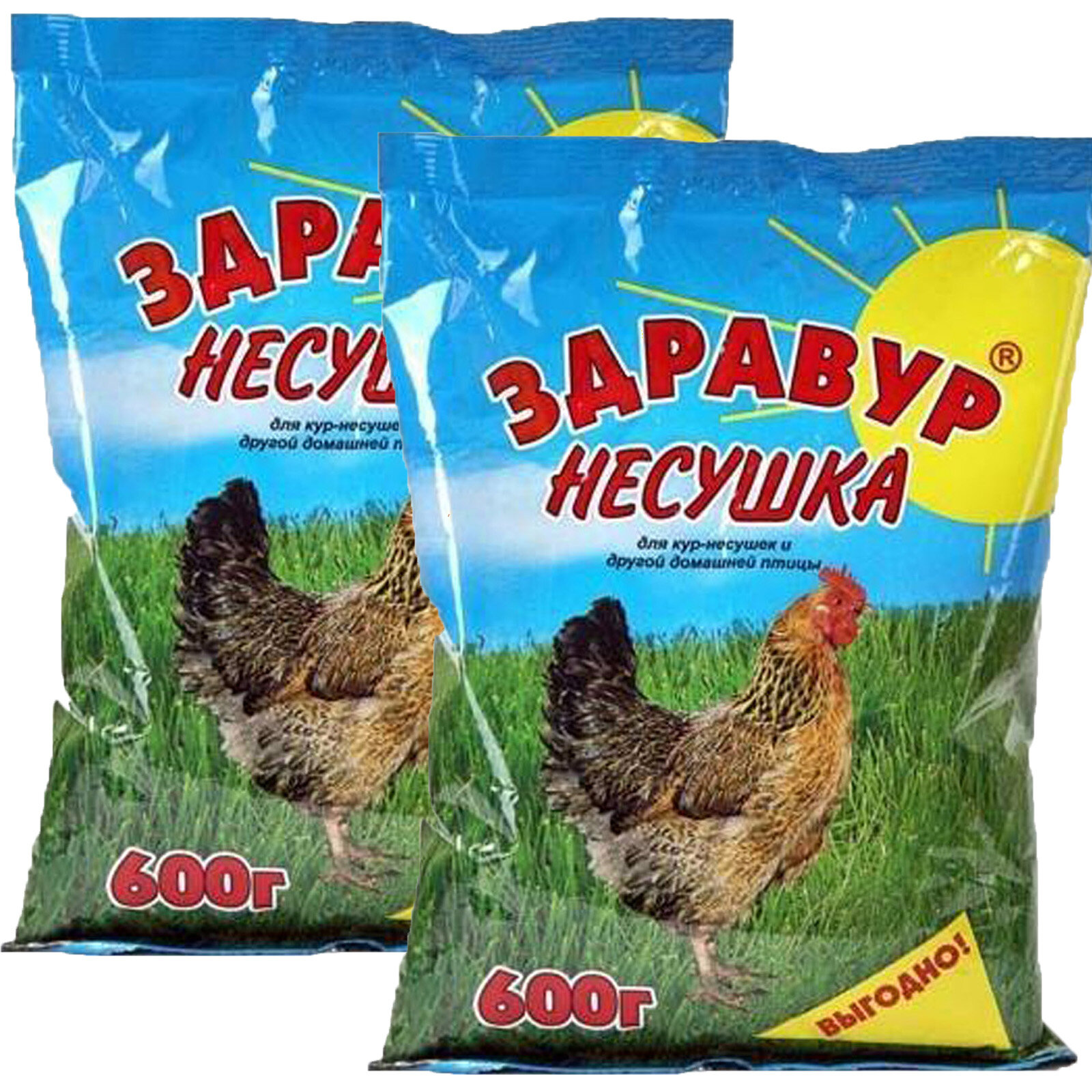 Здравур несушка, премикс для кур и другой домашней птицы, 600 г х 2 шт