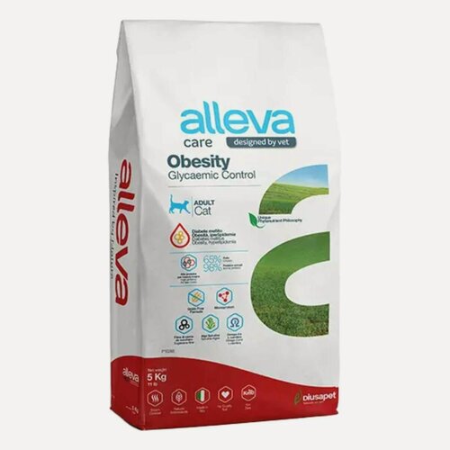 Изображение товара Alleva Care Cat Adult Obesity Glycaemic Control сухой диетический корм для взрослых кошек контроль потребления глюкозы - 5 кг