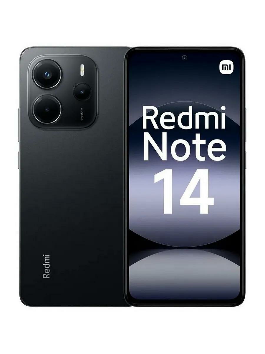 Смартфон Xiaomi Redmi Note 14 4G 6/128Gb Черный Black Global