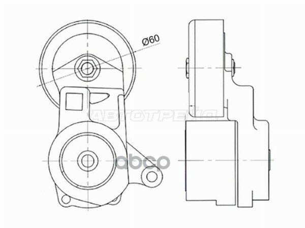 Натяжитель приводного ремня MMC OUTLANDER 2,0-2,4 -06/GALANT 2,4 00-/GRANDIS 2,4 04-/LANCER Sat арт. ST-MN149179
