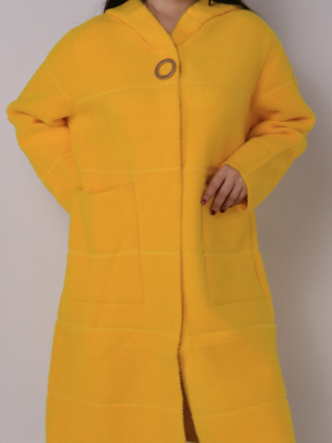 Пальто, размер One Size, Желтый — фото 1