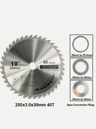 Изображение товара Пильный диск по деревуTCT 250x3,0x30x40T, для циркулярных пил/настольных пил, бработки дерева, пластика
