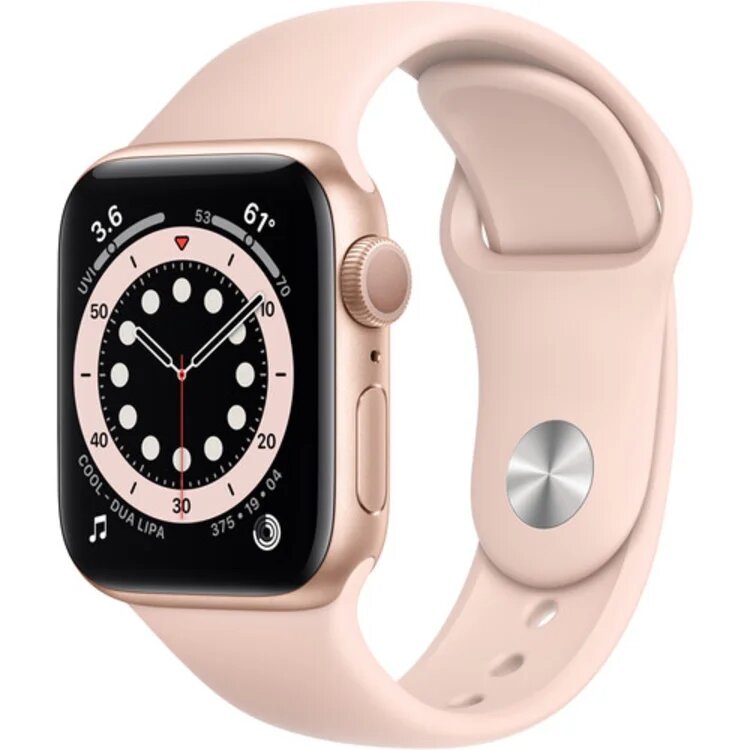 Apple Watch Series 5 GPS, 40mm Gold (золотистые) Aluminium Case с силиконовым ремешком