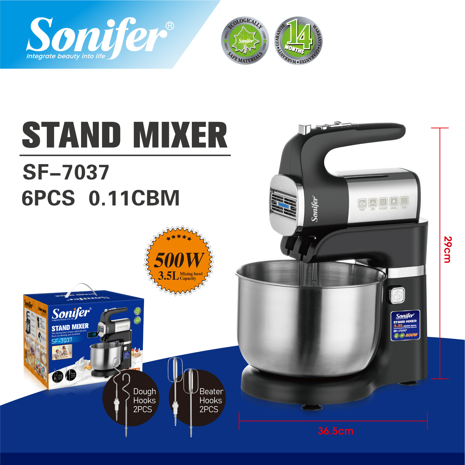 Sonifer SF-7037 — Планетарный миксер