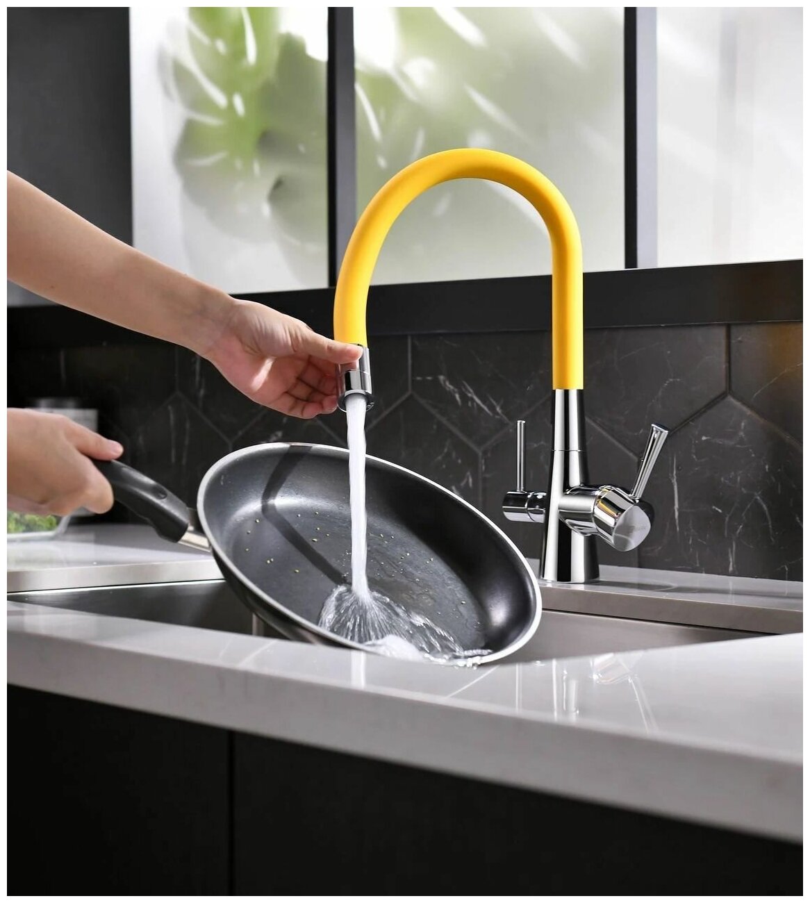 Смеситель Lemark Comfort LM3075C-Yellow для кухни с подключением к фильтру с питьевой водой - фотография № 14