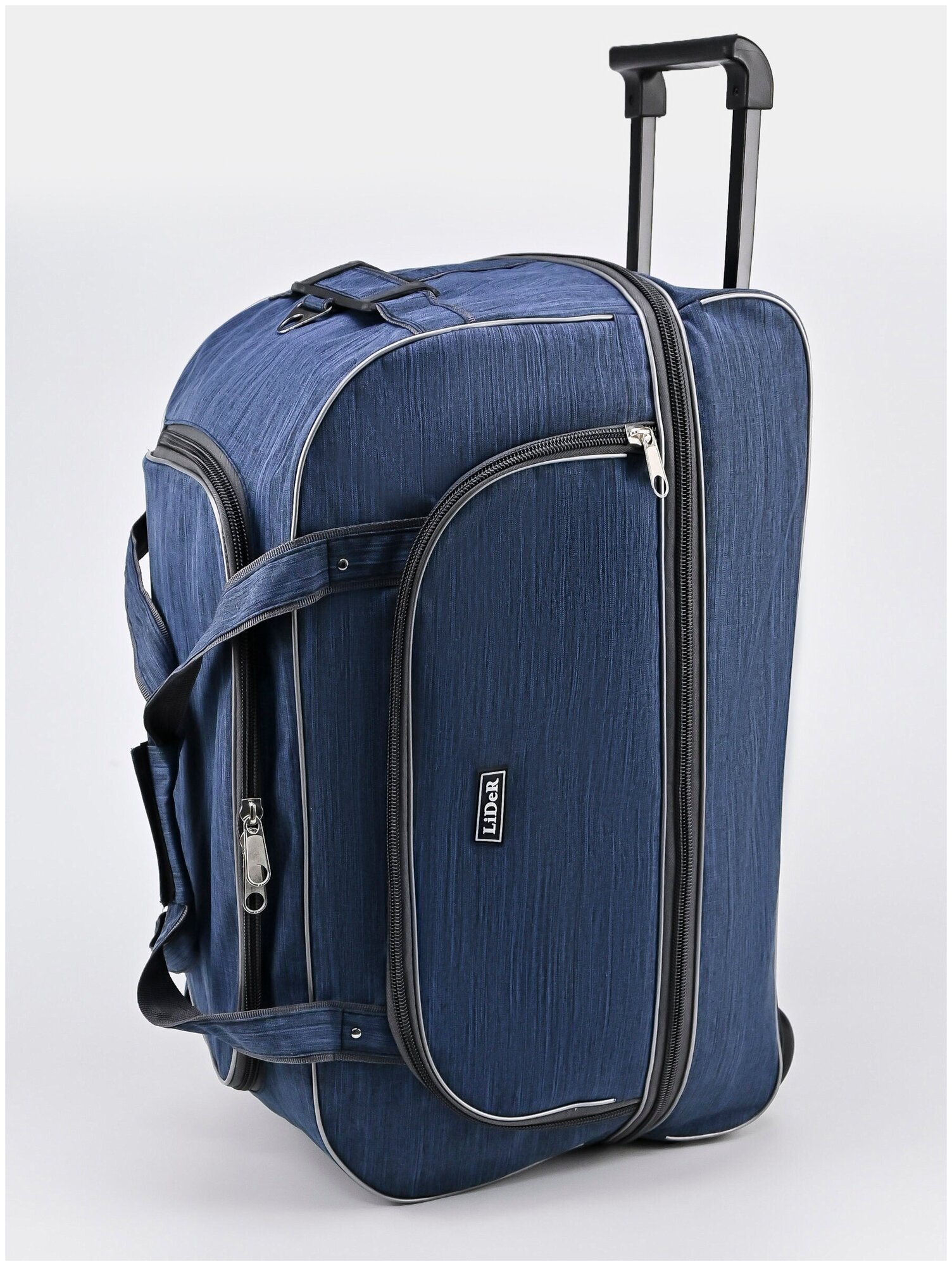 Дорожная сумка на колесах c раздвижкой, чемодан тележка для путешествий, мужская женская - фотография № 14