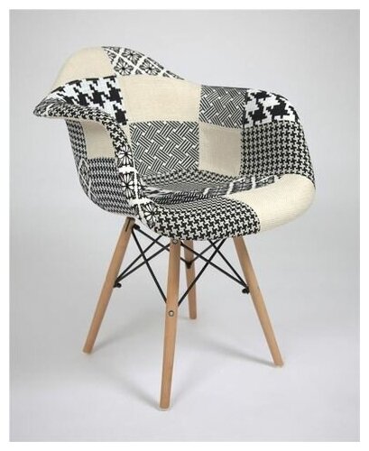 фото Стул кухонный 620-12-01 Пэчворк PW-02 Red&Black