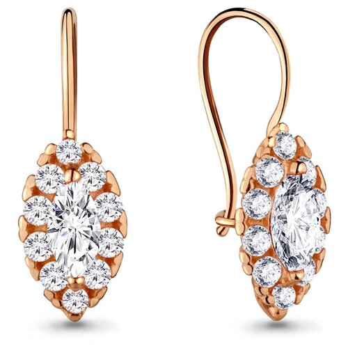 Серьги Аквамарин Серьги c Французский замком из золота от бренда «Аквамарин»