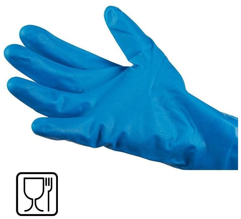 Перчатки нитриловые Mapa Professionnel Optinit, 10 пар, размер 9, L, синие (Ultranitril 472) - фотография № 12