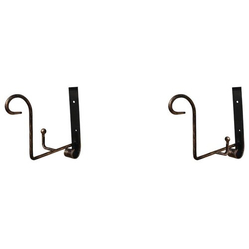 Подставка для балконного ящика из 2-х частей, универсальная кованая Фабрика ковки чёрная 51-266