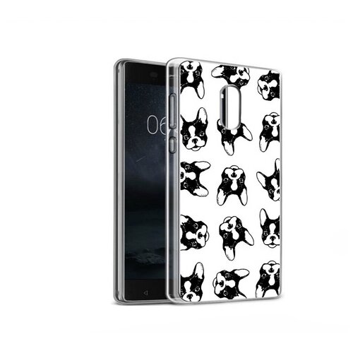 Чехол задняя-панель-накладка-бампер MyPads черно белые собачки для Nokia 8 противоударный чехол задняя панель накладка бампер mypads черно белые собачки для nokia 5 1 plus nokia x5 противоударный