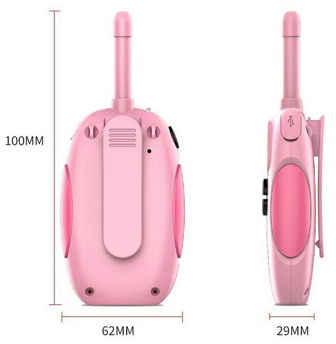 Детское портативное радио 3 километра взаимодействие родителей розовый и голубой Детский игровой набор 2 рации радионяня с фонариком