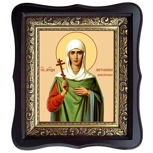 Антонина Никейская Святая мученица. Икона на холсте. икона именная финифть в багете антонина